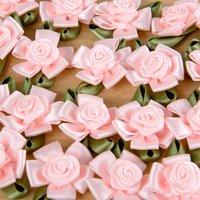 create and craft satin ribbon bow leaves single flowers 20 pieces 3759 ...