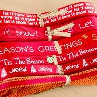 Create and Craft Set of 6 Let it Snow Christmas Ribbons 3m 372714