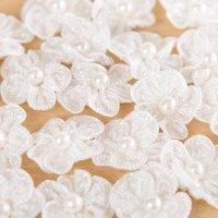 create and craft white lace bow pearl 20 pieces 376110