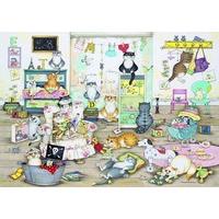 Crazy Cats - In the Playroom 1000 Piece Jigsaw Puzzle