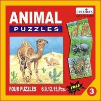 creative puzzles animalpuzzle no 3 6 to 15 pieces