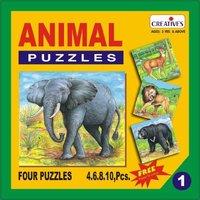 creative puzzles animalpuzzle no 1 4 to 10 pieces