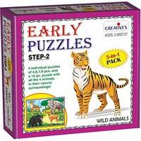 creative early puzzles step wild animals