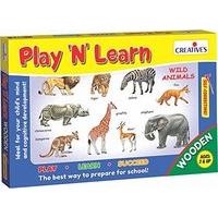 Creative Educational - Playn Learn-wooden  Wild Animals