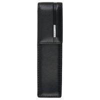 cross black classic leather double pen pouch