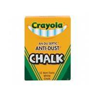 crayola anti dust white chalk sticks 12 pack