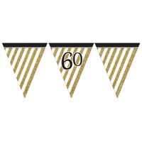 Creative Party Black And Gold Paper Flag Bunting - 60