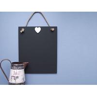 cream heart chalk board