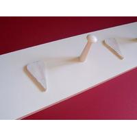 Cream Peg Rail - Distressed Cream Hearts