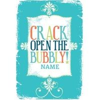 crack open the bubbly congratulations card