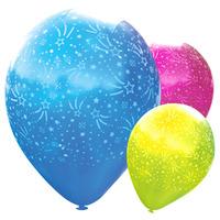 Crystal Star Printed Latex Party Balloons