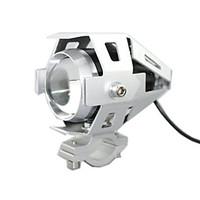 CREE U5 125W 3000LM Waterproof Motorcycle LED Headlight High Power Spot Light Silver Shell