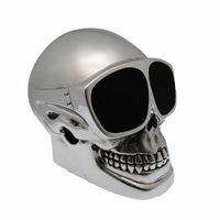 Cross Humanity Skull Bluetooth Speaker Silver