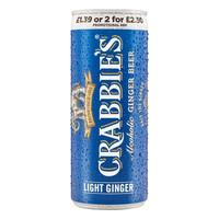 Crabbies Light Ginger Beer 250ml