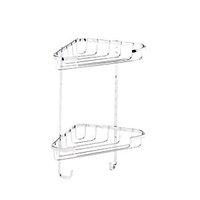 croydex rust free small two tier corner basket