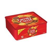 crawfords 855g family circle biscuits re sealable box assorted