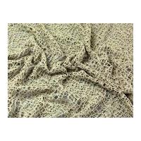 Crochet Effect Jersey Knit Dress Fabric Light Camel