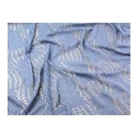 Crochet Effect Lace Dress Fabric Blue