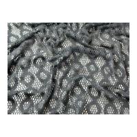 Crochet Cotton Effect Lace Dress Fabric Black
