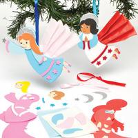 crinkle angel hanging decorations pack of 4