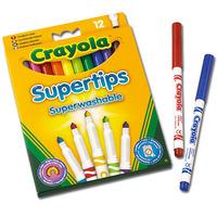 crayola super tips colouring pens pack of 12 pack of 12