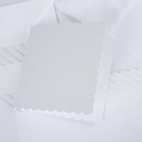 Craft UK 50 X 6X6 White Scalloped Cards and Envelopes 404226