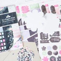 Craftwork Cards Floral Chalkboard Collection with Templates and Flower Card Pack 397695