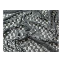 Crochet Cotton Effect Lace Dress Fabric Black