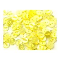 Crown Round Plastic Fish Eye Buttons 11.5mm Lemon Yellow