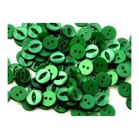 Crown Round Plastic Fish Eye Buttons 11.5mm Forest Green