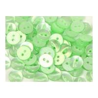 Crown Round Plastic Fish Eye Buttons 11.5mm Mint Green