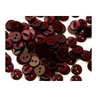 Crown Round Plastic Fish Eye Buttons 11.5mm Wine