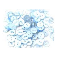 crown round plastic fish eye buttons 14mm light blue