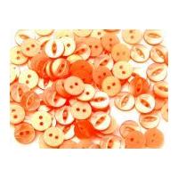 Crown Round Plastic Fish Eye Buttons 14mm Peach