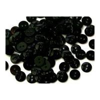 Crown Round Plastic Fish Eye Buttons 19mm Black