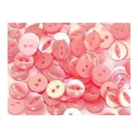 crown round plastic fish eye buttons 115mm pale pink