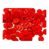 Crown Round Plastic Fish Eye Buttons 14mm Bright Red