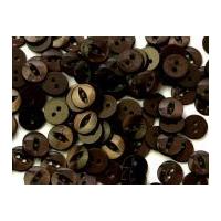 Crown Round Plastic Fish Eye Buttons 16mm Brown