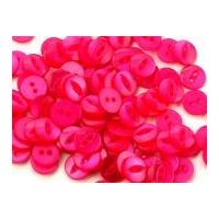 Crown Round Plastic Fish Eye Buttons 16mm Cerise Pink