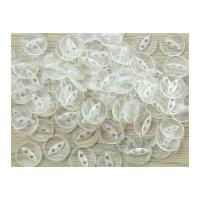 Crown Round Plastic Fish Eye Buttons 11.5mm Clear