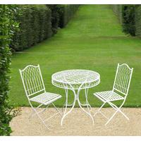 Cream Hampton Bistro Garden Table & Chairs Set