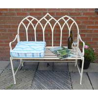 Cream Classic Gothic Garden Bench