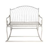 Cream Vintage Garden Rocking Bench