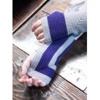 Crossroad Crocheted Mitts in Ewe So Sporty Merino (426)