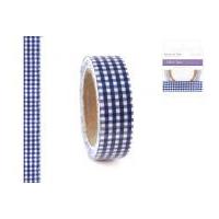 Craft Decor Patterned Fabric Masking Tape 3m Blue Plaid