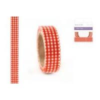 Craft Decor Patterned Fabric Masking Tape 3m Red Plaid