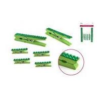 Craft Decor Crystal Diamante Clothes Pin Clips Emerald Green