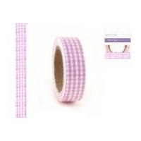 Craft Decor Patterned Fabric Masking Tape 3m Lavender Plaid