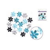 Craft Decor Handmade Paper Floral Embellishments Rhythm n Blues