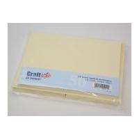 Craft UK Limited C6 Blank Cards & Envelopes 10.5cm x 15cm Ivory Cream